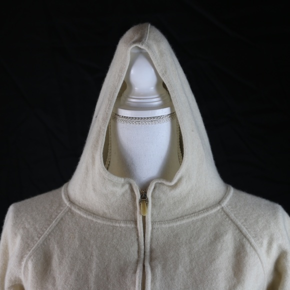 Riccardo Piacenza Pure Cashmere Hoodie Beige Small - Picture 2 of 8